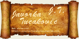 Javorka Tucaković vizit kartica